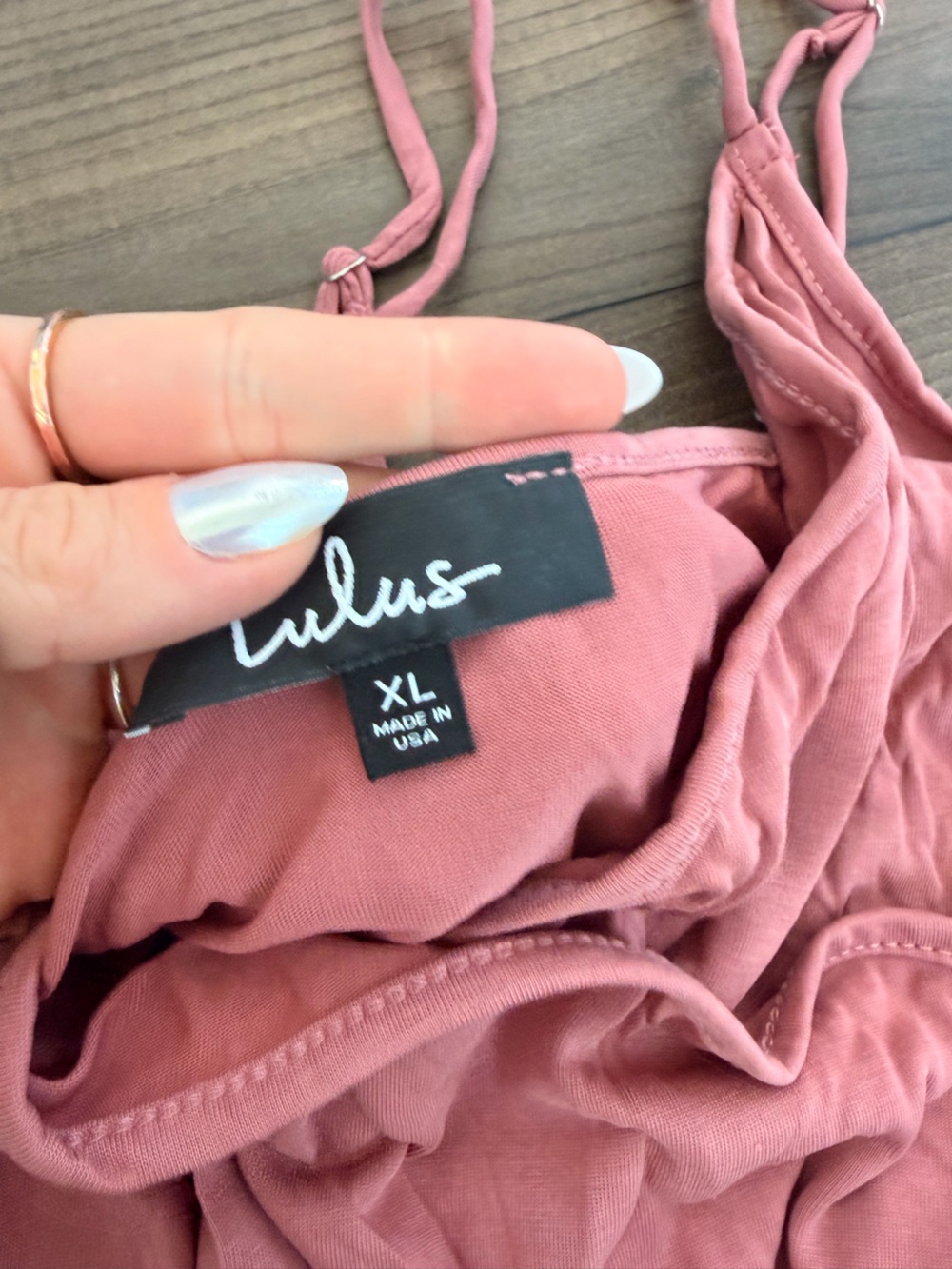 NWT Lulus Katelyn Rusty Rose Ruffled Surplice Romper - Picture 4 of 5